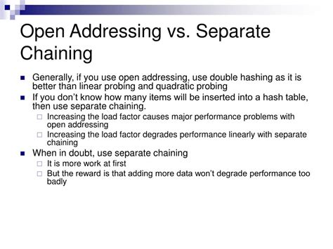 Open addressing vs closed addressing. ) If so-called "experts" cannot agree what the te...