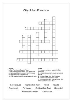 All crossword answers with 3-8 Letters for A CITY IN WESTERN CALIFORNIA ON SAN FRANCISCO BAY OPPOSITE SAN FRANCISCO found in daily crossword puzzles: NY Times, Daily Celebrity, Telegraph, LA Times and more.. 