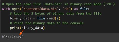 Open and read binary file in python.  To a read binary file in Python, yo...