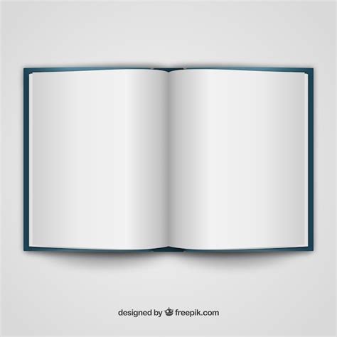 Open book realistic template Vector Free Download