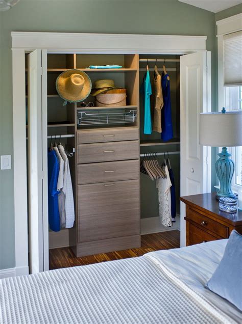 Open closet. Standard clothes closets are at least 24 inches deep. This allows clothes to hang from a rack without hitting the back wall of the closet. Shelves for folded clothes should be 14 i... 