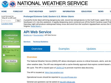 Open file from web api. gov provides access to the latest forecasts and alert...