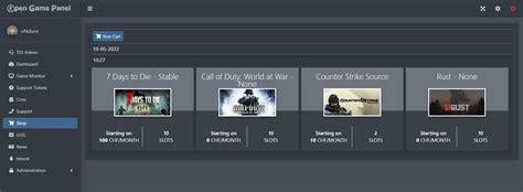 Open game panel linux.  Stop settling for less.  The admin account can manag...