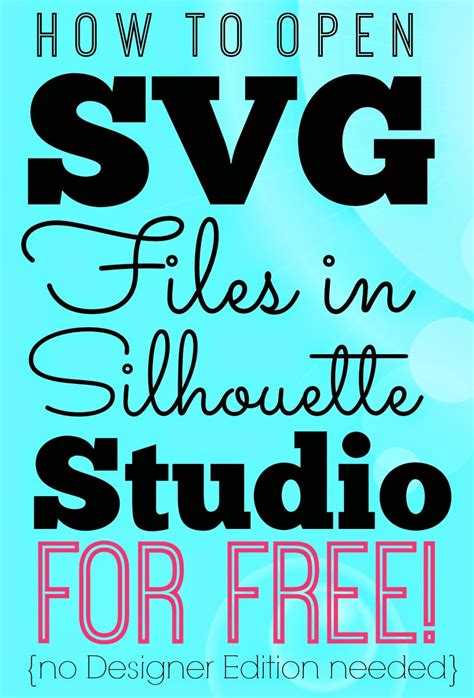 Open svg in silhouette studio