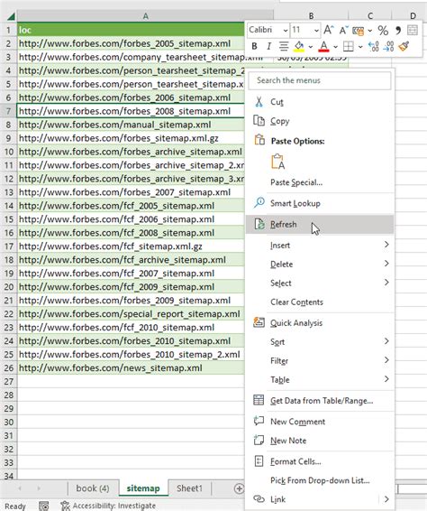 Open xml in excel.  See examples of XML files, create a query, expand fields and load the ...