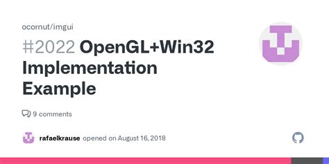 OpenGL+Win32 Implementation Example #2024 - Github