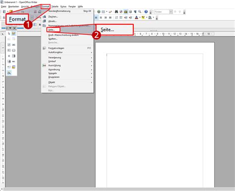 OpenOffice Draw Querformat --> wie? - Gutefrage