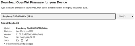 OpenWRT Raspberry PI 4 (RTL-8152/RTL-8153) USB Ethernet