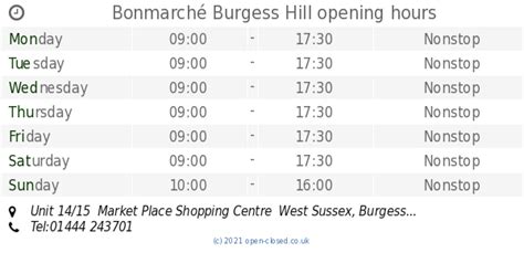 Opening Hours for Jewson in Burgess Hill West Sussex