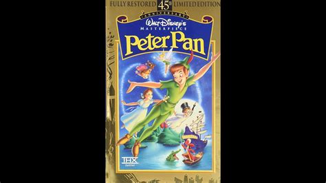 Opening to peter pan 1998 vhs. Here is the opening to the 1990 VHS of Peter Pan, originally uploaded by Anthony Craig's Movie & Video Game Corner Backup.Note: The following video is upload... 