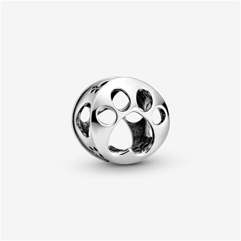 Openwork Paw Print Charm Pandora UK