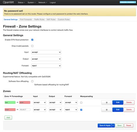 Openwrt firewall example.  OpenWRT does not have this functionality built in.  Whe...