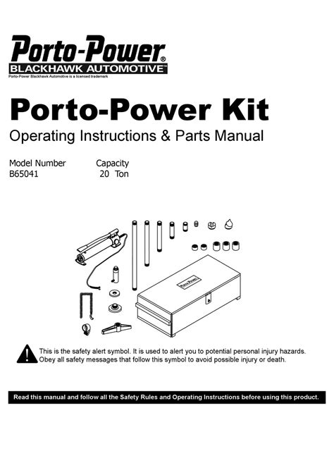 Operating Instructions Parts Manual Power Equipment Direct