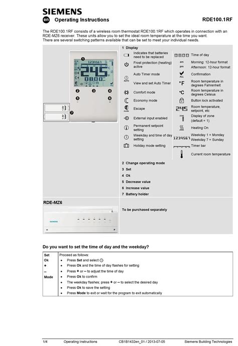 Operating Instructions RDE100..