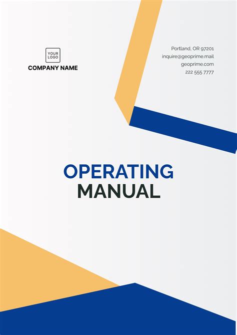 Operating Template Manual