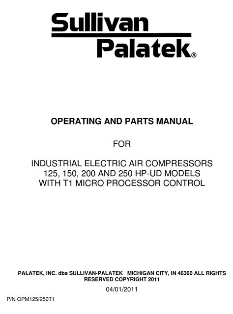 Operating and parts manual sullivan palatek corp. - Js ca s 430 530 case 430 530 470 570 service manual.