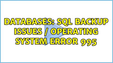 Operating system error 995 when adding a database to an availability ...