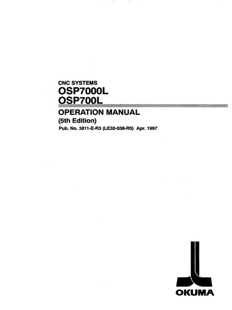 Operation Manual Okuma