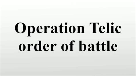 Operation Telic order of battle - Wikiwand