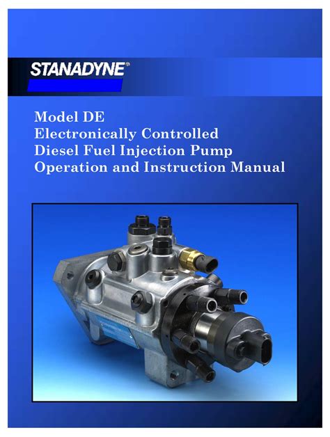 Operation and instruction manual stanadyne pump. - Kymco maxxer 300 factory service repair manual.