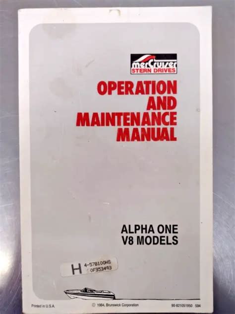 Operation and maintenance manual alpha one. - Lausitzer bergland um pulsnitz und bischofswerda.