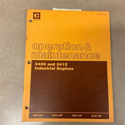 Operation and maintenance manual for cat 3412. - Roosa master dbgf 431 teile handeinspritzpumpe diagramm.