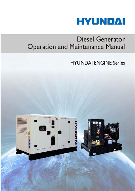 Operation and maintenance manual for diesel generator. - Honduras, informe general de la situación socioeconómica..