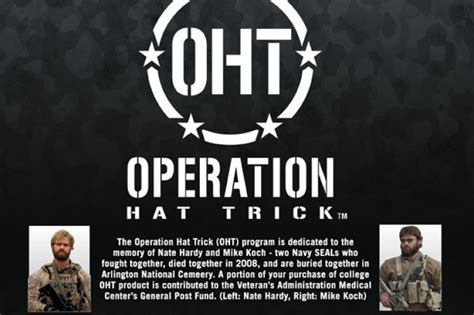 Operation hat trick. Operation Hat Trick bridges the gaps separating wounded service members and veterans from essential equipment, specialized services, and the recovery that lies beyond. 