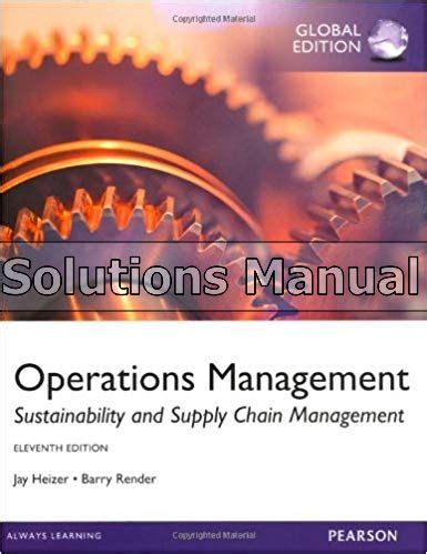 Operation management heizer solution manual 11e. - Asm study manual for exam mlc 11th edition.