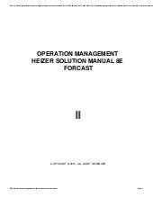 Operation management heizer solution manual 8e forcast. - Power of the seed your guide to oils for health beauty process self reliance series.
