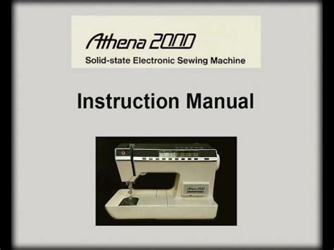Operation manual athena 2015 sewing machine. - Bacteriological analytical manual by united states food and drug administration.