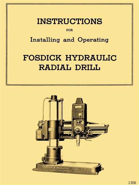 Operation manual for a radial arm drill. - Soy un pez/i am a fish.
