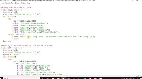 Operation on Binary Files using Python YouTube