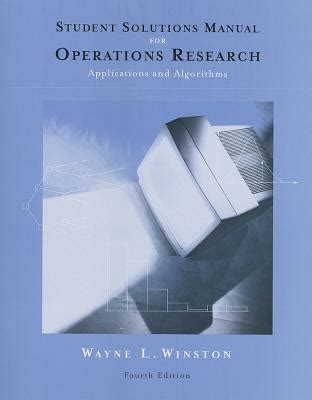 Operation research wayne winston solutions manual. - Gutes ende muss man sich holen.