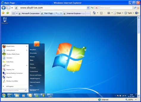 Operation system win 7 web site