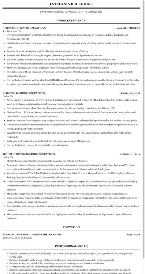 Operations Finance Resume Sample MintResume