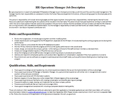 Operations Manager Job Description (Examples) - TopResume