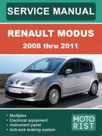 Operations Manual Renault Modus 14