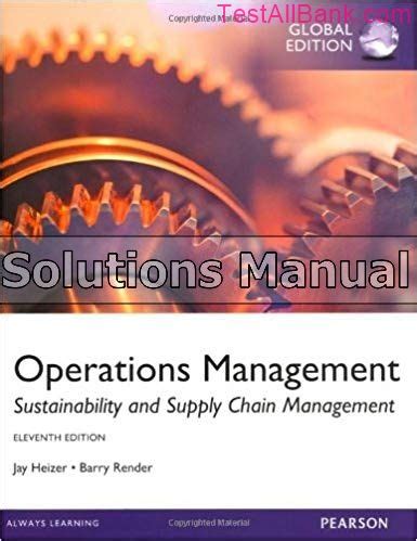 Operations management 11th edition heizer solutions manual. - Nuevas controversias internacionales y nuevos mecanismos de solución.