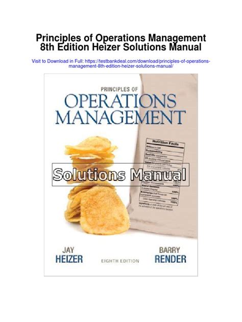 Operations management 8th edition heizer solutions manual. - Sea doo jet boat speedster sportster full service repair manual 1996.