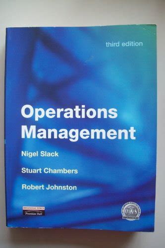 Operations management instructors manual 3rd slack free. - Monographie de la faune malacologique du bruxellien des environs de bruxelles.