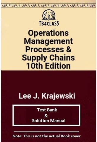 Operations management krajewski solutions manual 10. - Service handbuch kohler generator10eg 13eg 15eg.