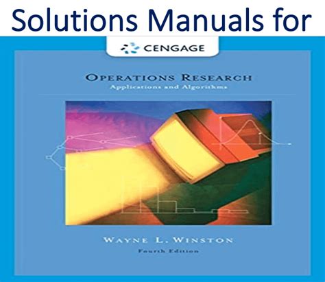 Operations research applications and algorithms 4th edition solution manual. - Vernüfftige gedancken von den würckungen der natur.