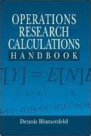 Operations research calculations handbook by dennis blumenfeld. - Search the scriptures a three year daily devotional guide to th.