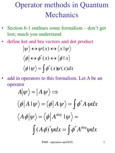 Operator Methods In Quantum Mechanics