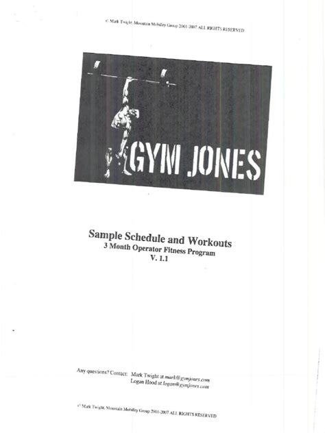 Operator fitness program and manual gym jones. - Pogil selection and speciation teacher guide.