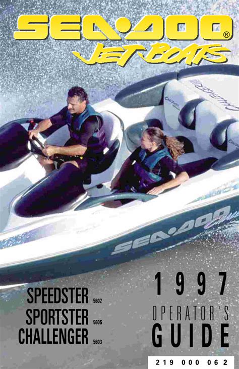 Operator manual 1997 seadoo speedster bombardier. - Water utility capital financing m29 awwa manual of practice.