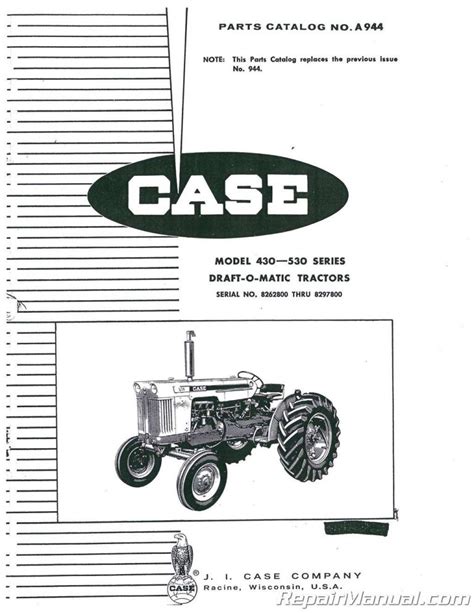 Operator manual case tractor 430 530. - Manuale d'uso e manutenzione carrello elevatore mitsubishi.