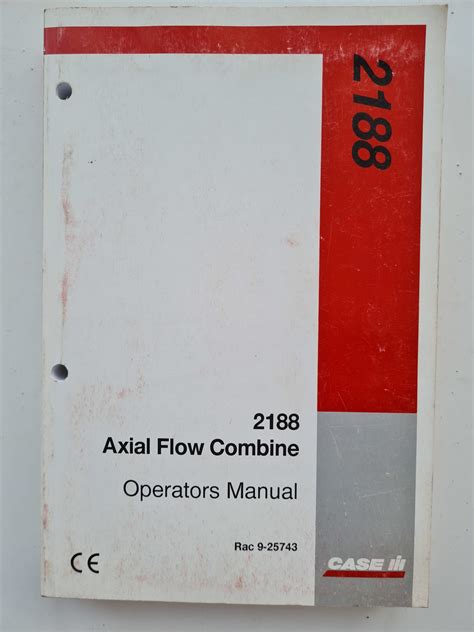 Operator manual for 2188 case ih combines. - Manuale per un homelite super xl.