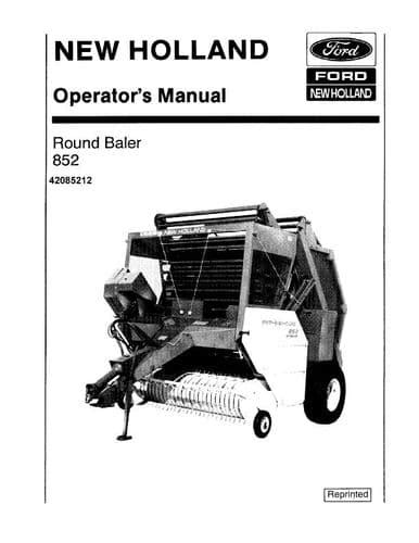 Operator manual for 852 new holland baler. - Toshiba e studio 163 manual network.